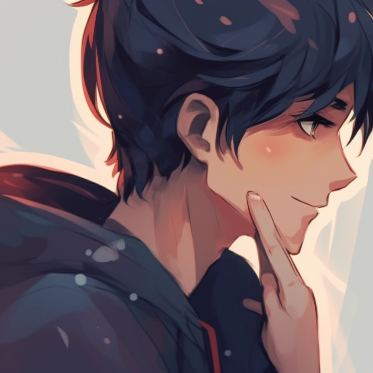 Two characters showing compatible differences, modern attire and color blocking, standing on opposite sides. unique aesthetic matching pfp couples pfp for discord.