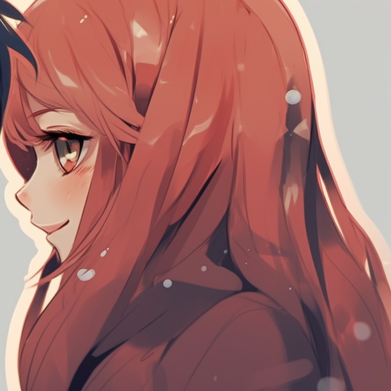 Two characters showing compatible differences, modern attire and color blocking, standing on opposite sides. unique aesthetic matching pfp couples pfp for discord.