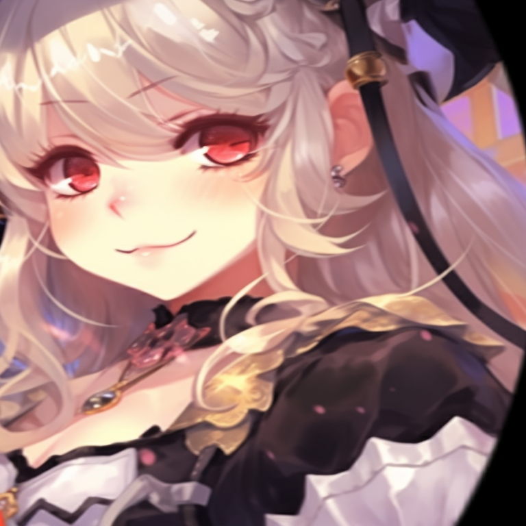 Two characters with a pile of candies, one dressed as a pirate, the other a princess, using soft watercolor-like art style. genshin impact matching halloween profile pics pfp for discord.