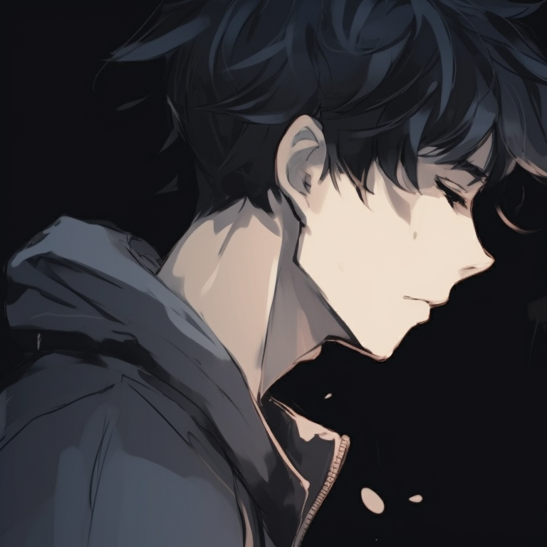 Two characters in dramatic lighting, complex line work, deeply entwined. anime couples matching pfp with cool art styles pfp for discord.