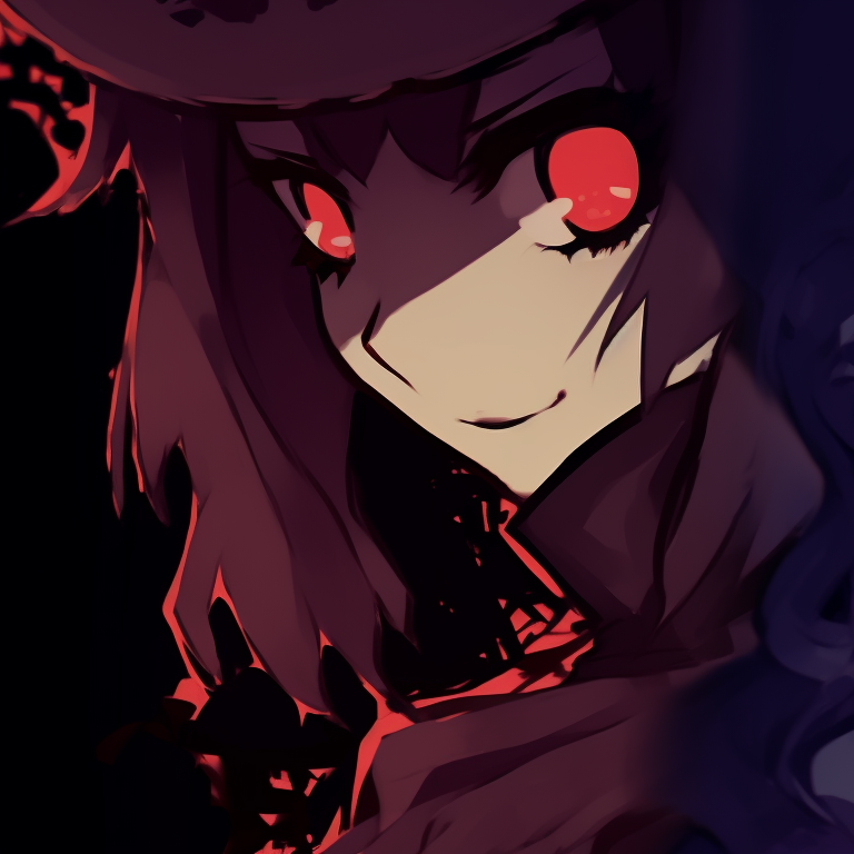 Two characters under an ominous sky, gothic elements and a sense of creepiness. dark matching pfp halloween theme icons pfp for discord.