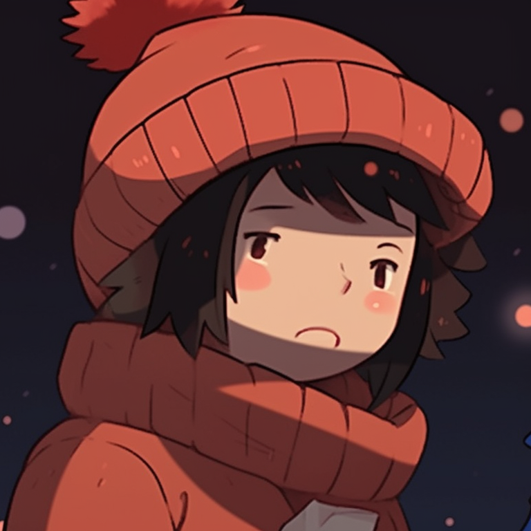 Mono colors of two characters, warm indoor Christmas setting, intimate atmosphere. unique matching retro aesthetic cartoon pfp christmas themes pfp for discord.