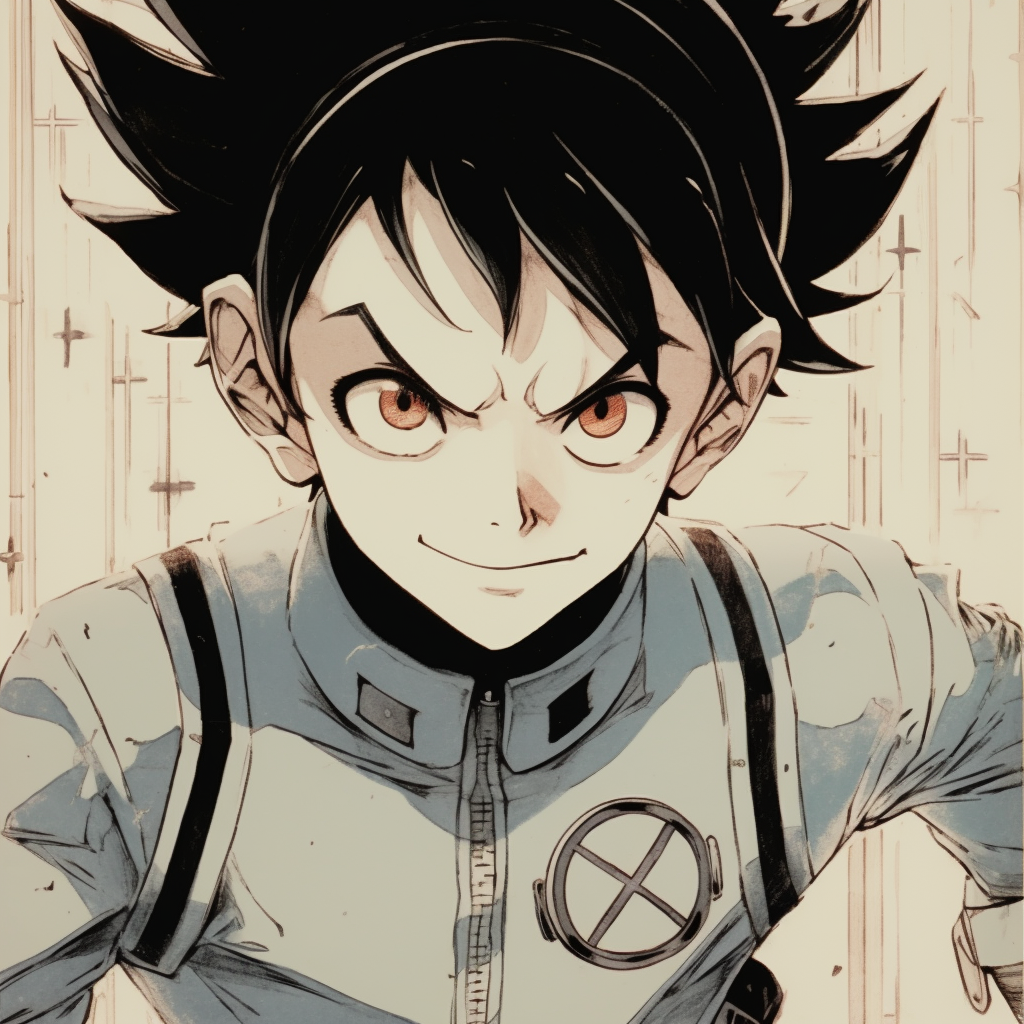 Vintage Astro Boy image, simplistic lines and muted color palette. classic anime pfp manga