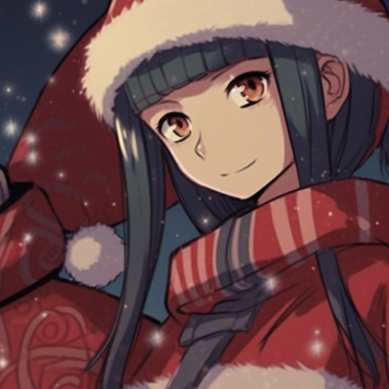 Sasuke and Itachi, Sharingan glows in Christmas setting, stark contrasts and fine details. perfect naruto christmas match-up pfp pfp for discord.