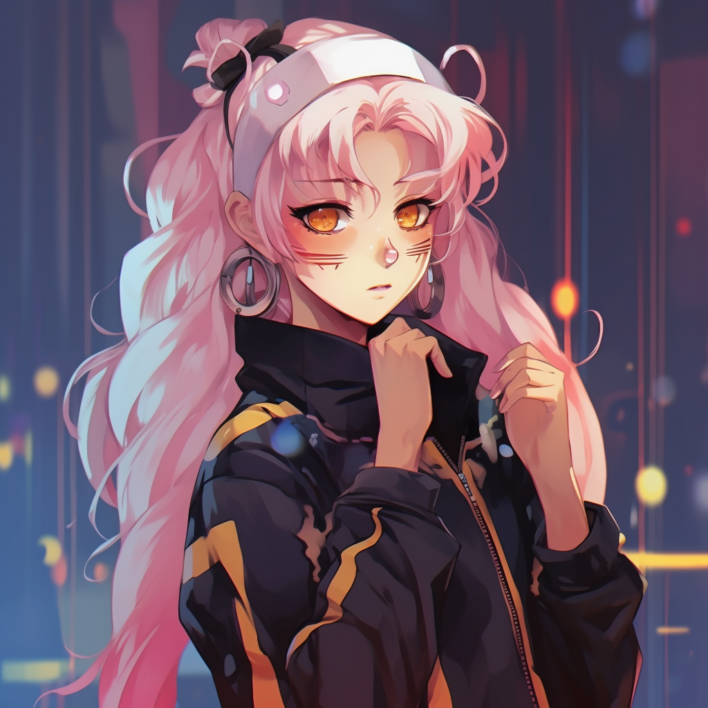 Sailor Moon oozing with charisma, enhanced with vibrant hues, dripping effects and hand-drawn aesthetic. anime pfps with dripping charm pfp for discord.