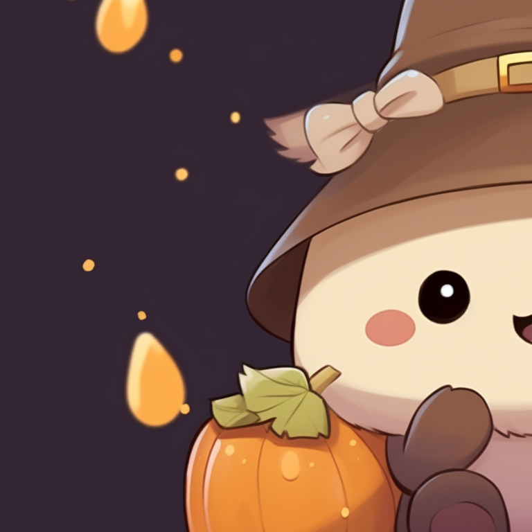 Two bear characters out trick or treating, soft pastel colors, festive outfits. milk and mocha bear matching profile picture halloween theme inspiration pfp for discord.