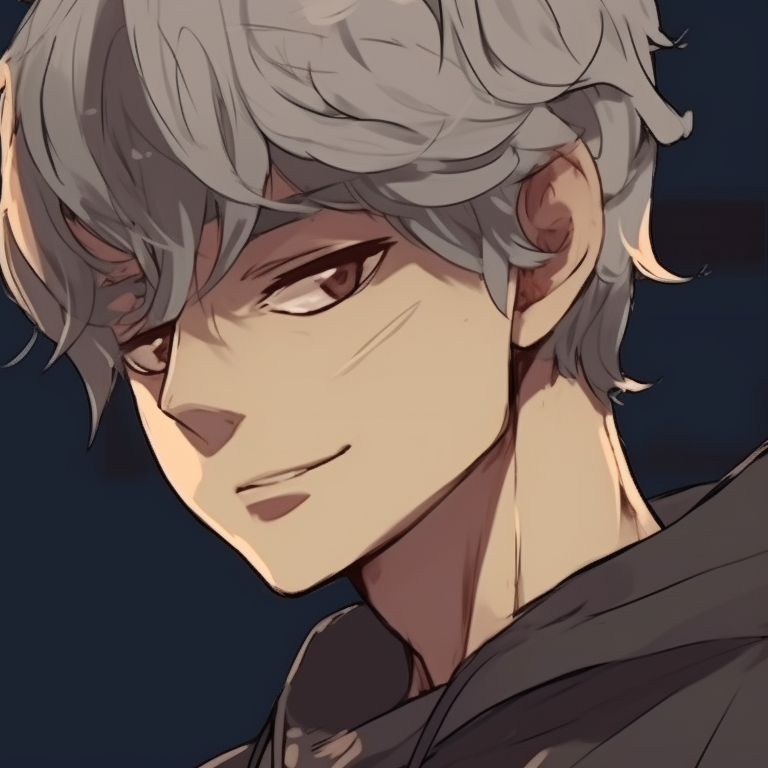 Two male characters, semi-realistic art style and muted tones, quietly conversing. bl matching pfp creator pfp for discord.