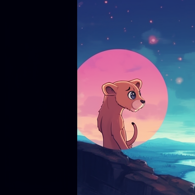 Two characters gazing at the starry night, deep blues and purples dominating the canvas. trendy best friend pfp matching profile pictures pfp for discord.