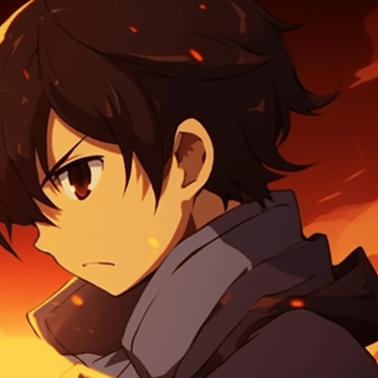 Two characters, powerful poses and sharp lines, engaged in synchronized fighting. adorable matching pfp gifs pfp for discord.