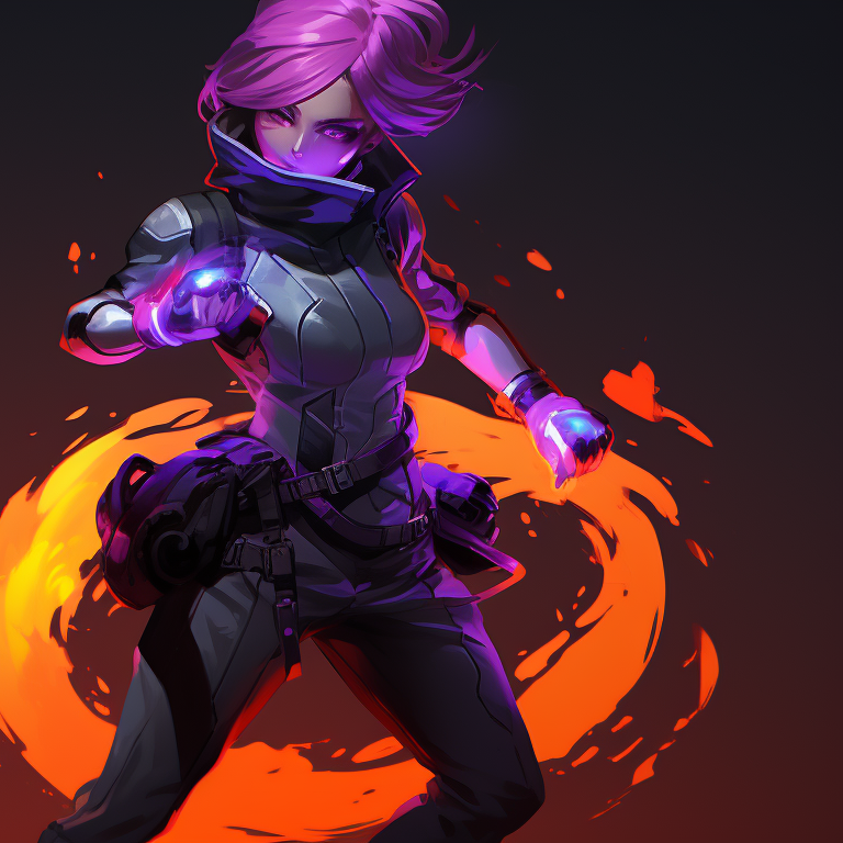 Two characters, holding weapons, distinct textures and muted colors, standing side-by-side. valorant matching pfp styles pfp for discord.