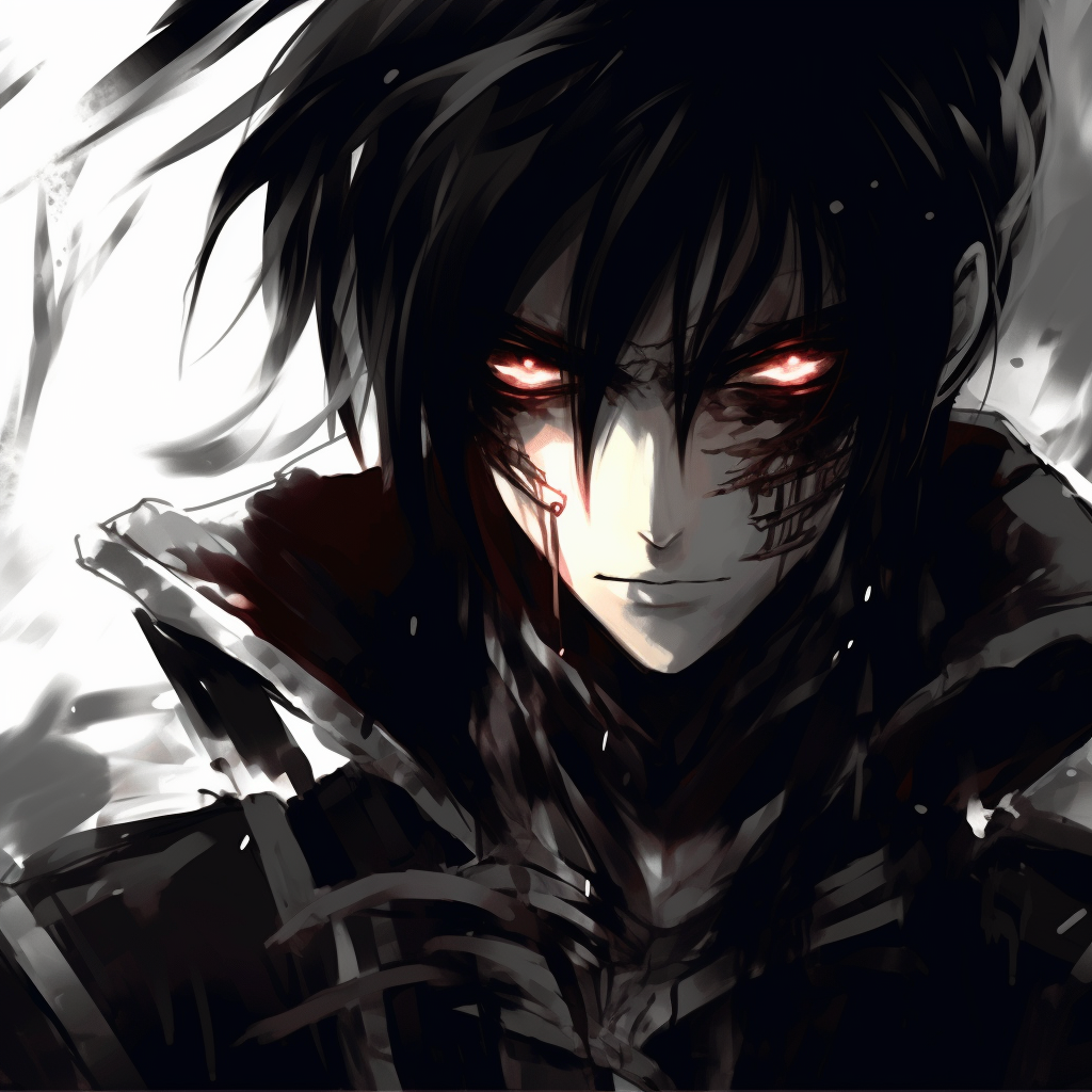 Levi Ackerman from Attack on Titan in action, with detailed lines and dynamic composition. gifs of badass anime pfp