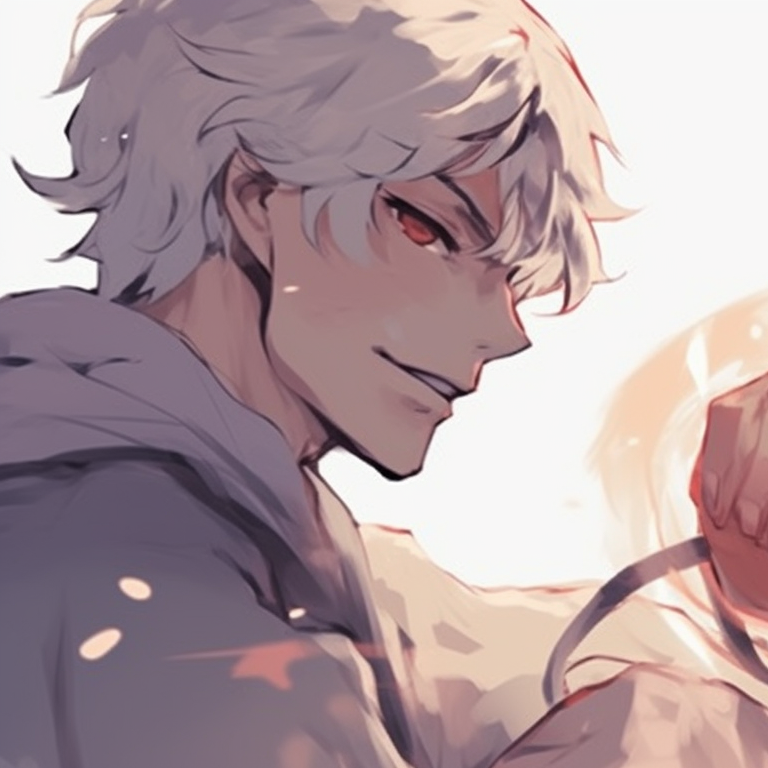 Two characters in combat stance, fine lines and dramatic expressions. friend group pfps pfp for discord.