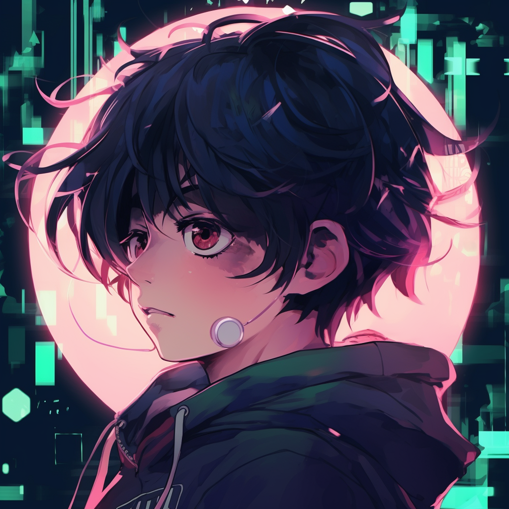 Anime boy staring into the distance, soft color palette with layered shadows. anime boy pfp aesthetic overview pfp for discord.