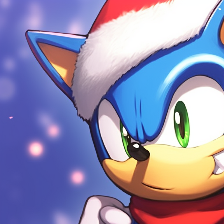Sonic and Amy characters, matching holly adornments, soft background colors conveying a warm Christmas feel. iconic matching christmas sonic pfp pfp for discord.