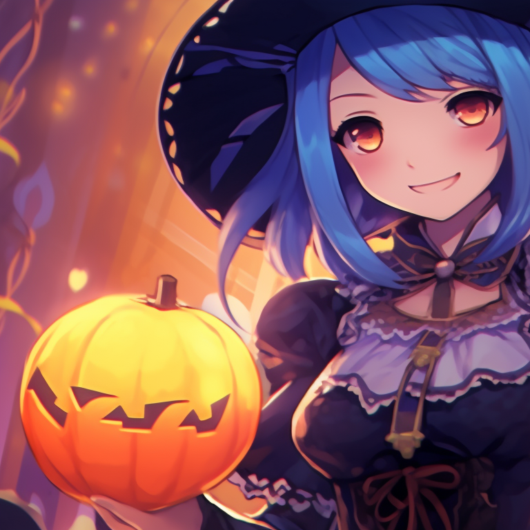 Two characters casting spells, distinct magical auras and black cat details. halloween-themed project sekai matching pfps pfp for discord.