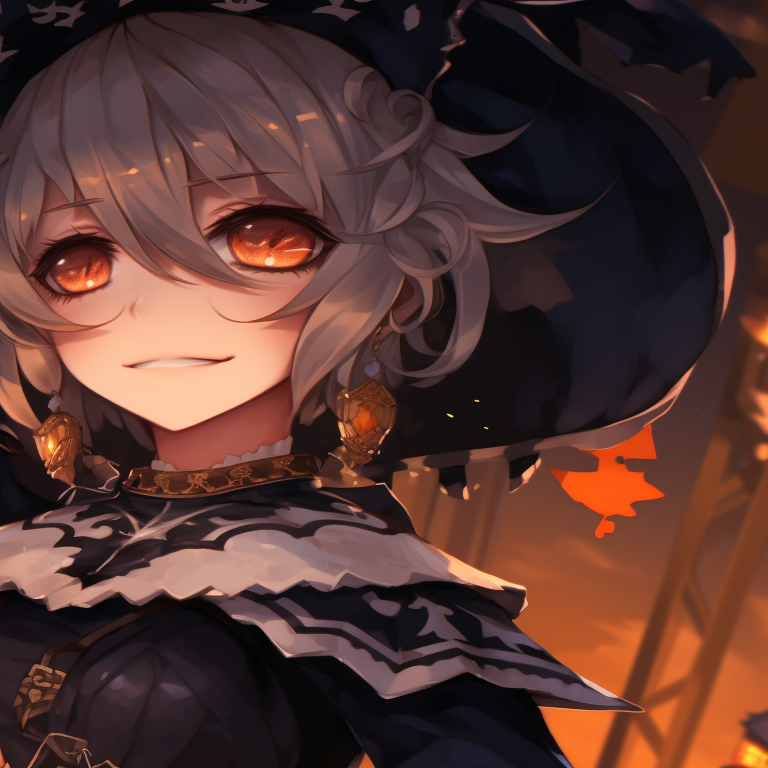 Two characters donned in spectral outfits, faint blue aura and holding hands. trending matching genshin pfp halloween theme pfp for discord.