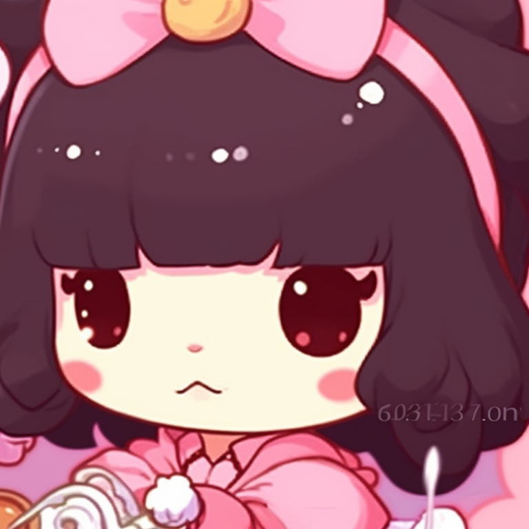 Two characters, radiating a bright light, detailed with shiny embellishments. cartoon based matching sanrio pfp pfp for discord.