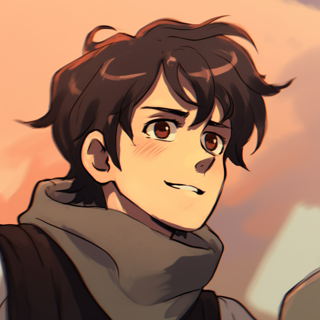 The protagonist with sinister look hidden beneath the hat, highlighted by the mixing of dark and light hues. anime arousing suspicion pfp pics