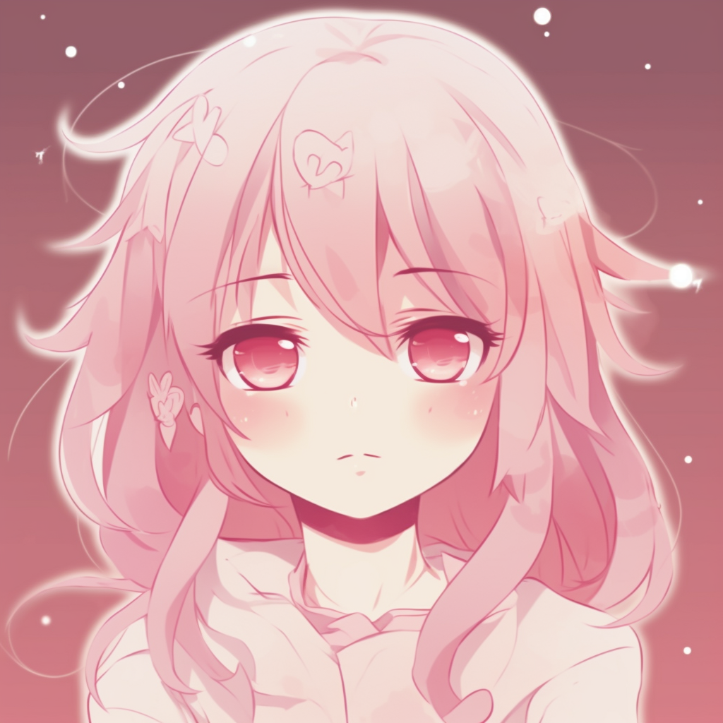 Mitsuha Miyamizu inspired avatar, vibrant colors with a subdued background. kawaii anime avatar creations