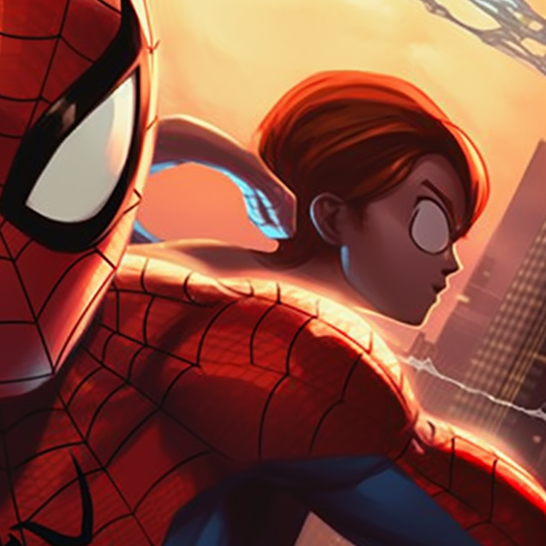 Spiderman trio in matching iconic stances, dark shading and intense expressions. spiderman trio matching pfp pfp for discord.