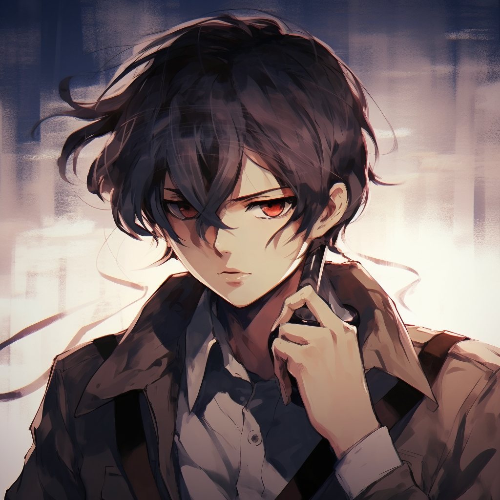 Levi in attack mode, depicted with intense details and sharp contrasts. cool pfp anime portraits pfp for discord.