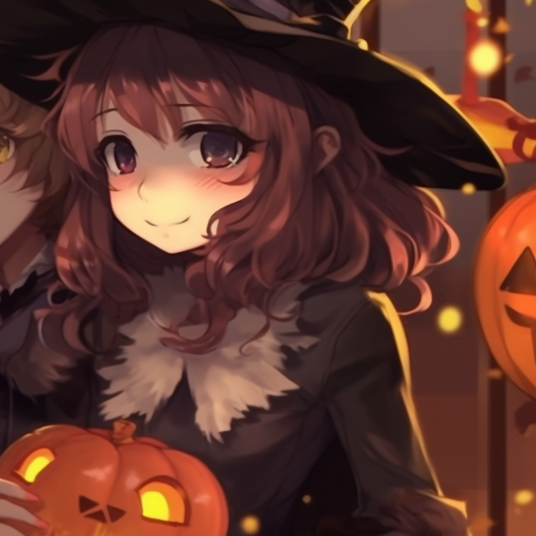 Two characters as spirits, translucent effects and cool tones, entwined in ghostly dance. aesthetic halloween matching couple pfp real life pfp for discord.