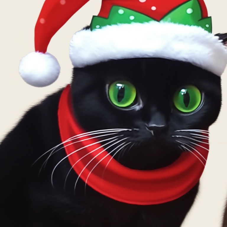 Two manga-style cat characters with wrapped gifts, vibrantly colored with a mistletoe background. matching christmas cat pfp - cute options pfp for discord.