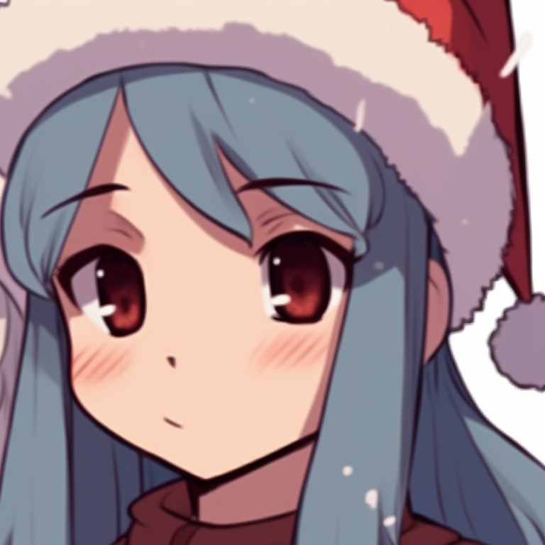 Two characters in simplistic style, pastel colors and shared candy cane. minimalistic matching christmas pfp 2021 pfp for discord.