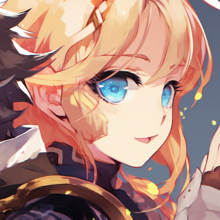 Two Mondstadt characters, traditional garb and warm colors, standing shoulder-to-shoulder. genshin impact matching pfp styles pfp for discord.