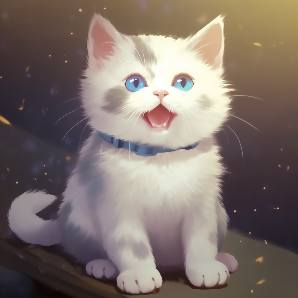 Anime style rabbit with complex shading and shine in its eyes. endearing animal pfp