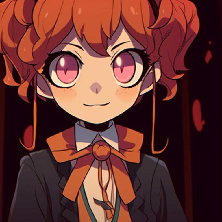 Two characters, muted Halloween color palette, characters dressed as classic monsters. matching anime pfp gif halloween theme sets pfp for discord.