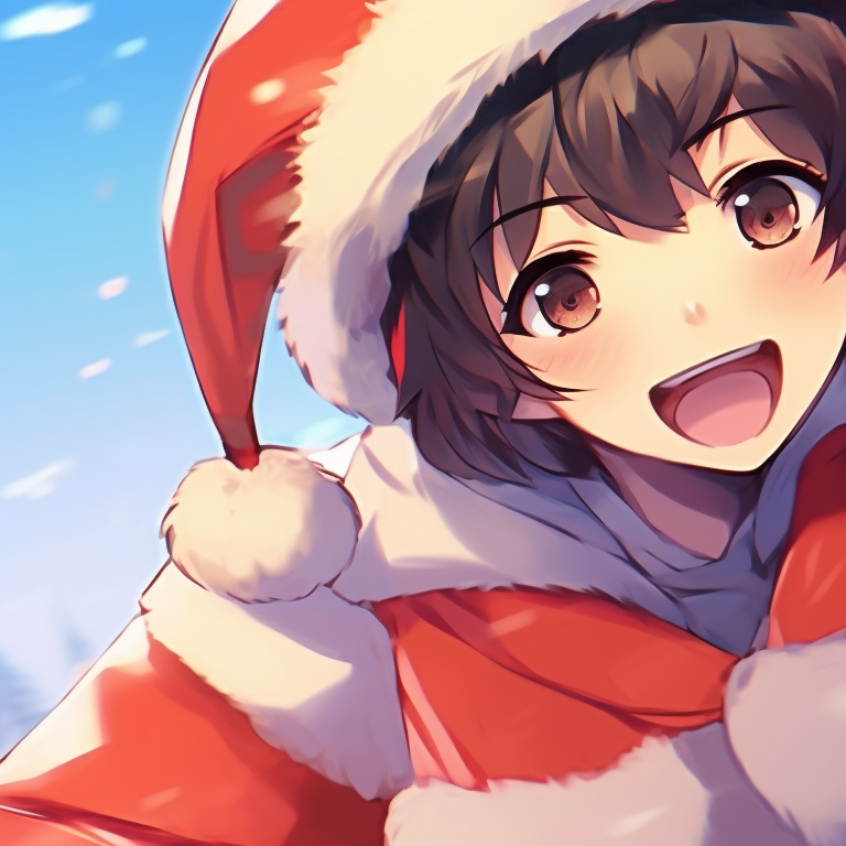 Two characters building a snowman together, both characters wear matching winter mittens, the snowman wears a colorful scarf that stands out. creative matching christmas discord pfp pfp for discord.