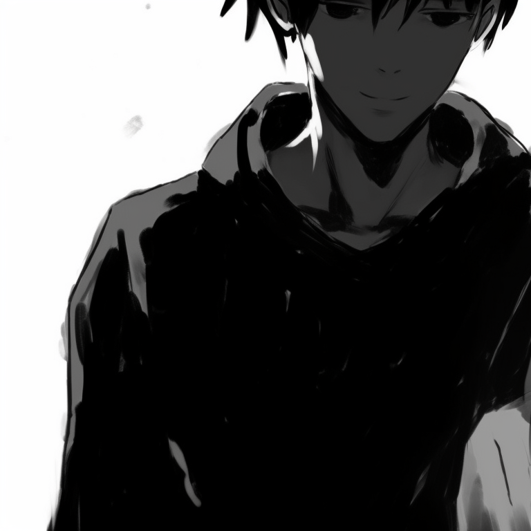 Two characters symbolising yin and yang, stark black and white contrast, mirrored poses black and white matching pfp ideas pfp for discord.