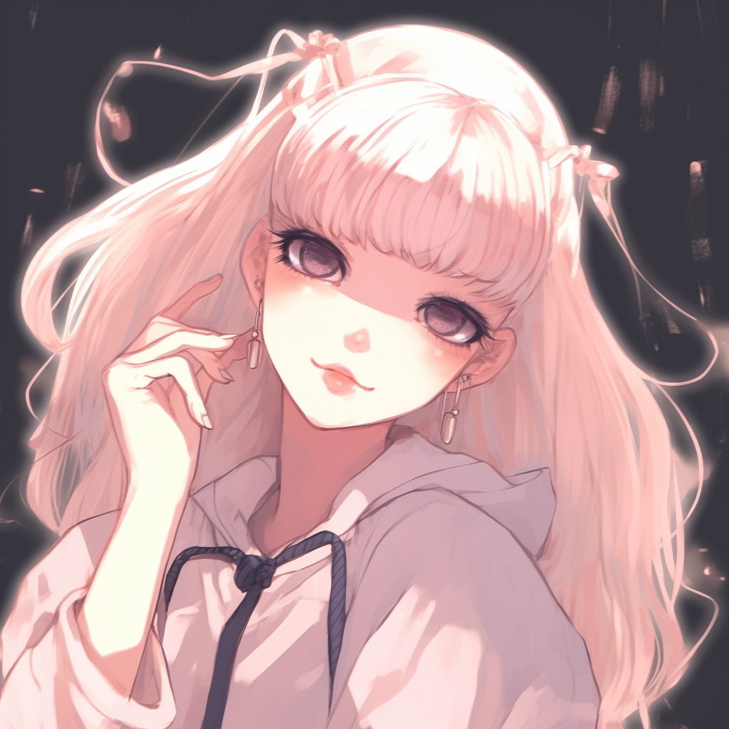 A portrait of Y2K anime girl, soft lines and elegant details. specific y2k pfp