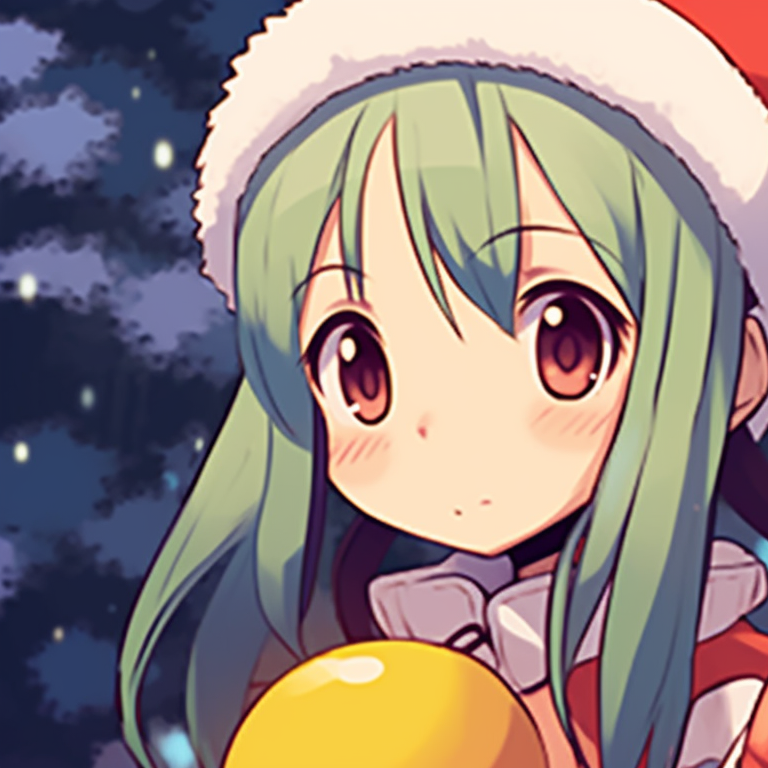 Two characters dressed as Santa's helpers, bright reds and greens, smiling faces. dazzling matching gif christmas pfp pfp for discord.