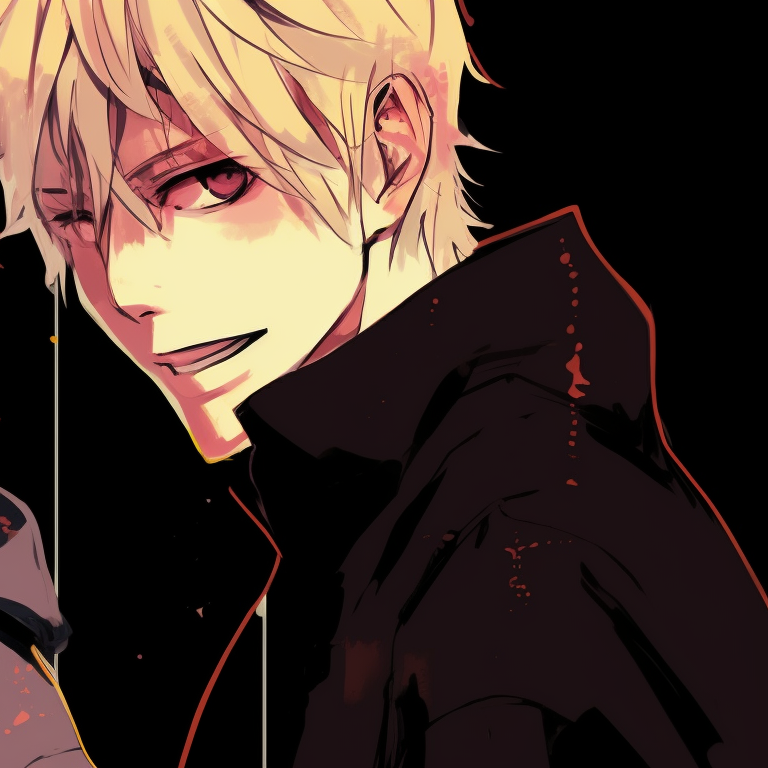 Two characters in monochrome, sharp lines and detailed shading. chainsaw man coordinated pfp pfp for discord.