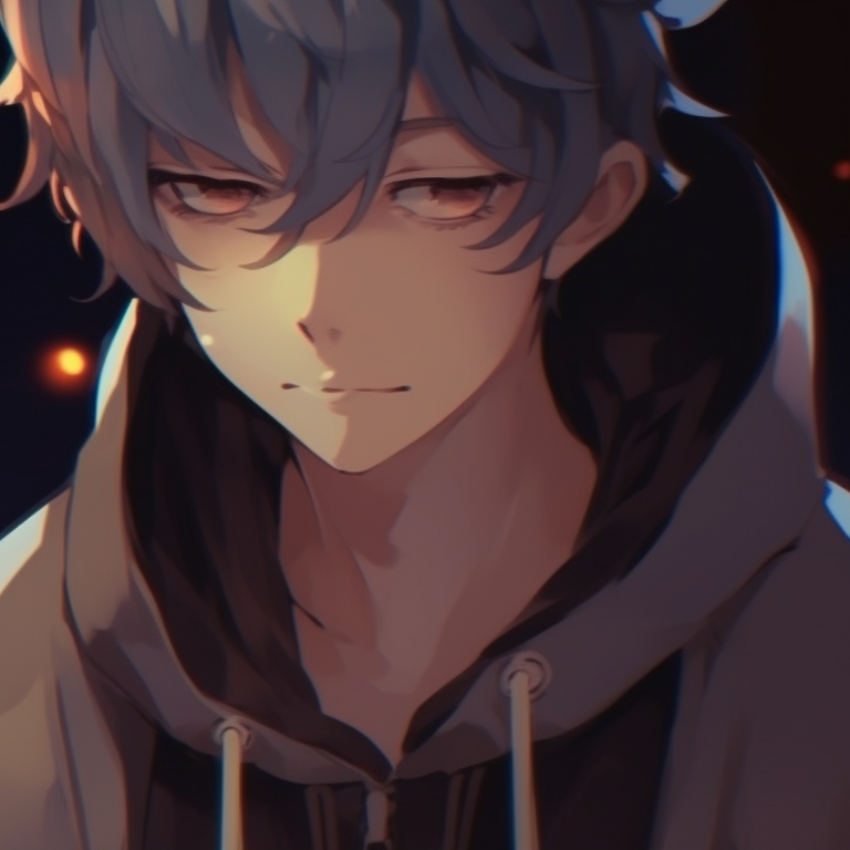 Two characters holding each other, chilling backgrounds and haunting aura. chilling sad pfps - halloween matching themes pfp for discord.