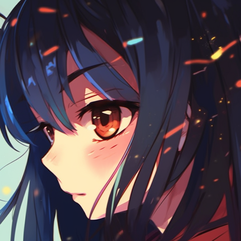 Two characters in intense emotion, deeper shades and highly detailed expressions. best anime matching pfp couple pfp for discord.