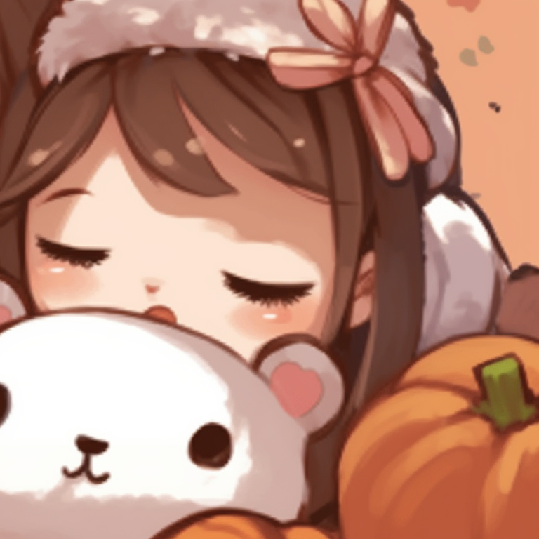 Milk and Mocha wrapped warmly against snowfall, cool tones dominate the image. milk and mocha themed pfp pfp for discord.