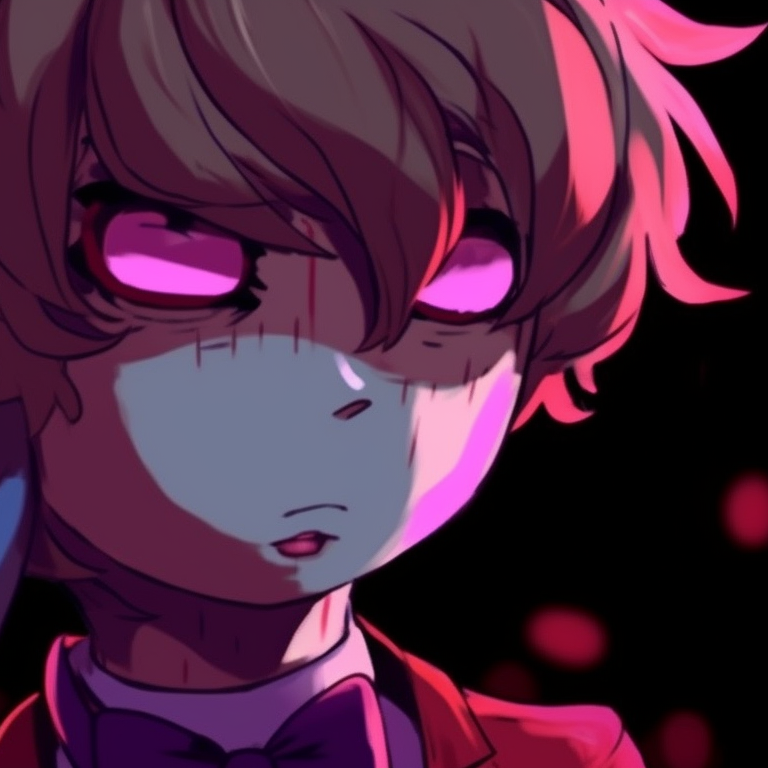 Two FNAF characters in playful poses, bright hues with comic-style outlines. fnaf matching pfp character pairing pfp for discord.