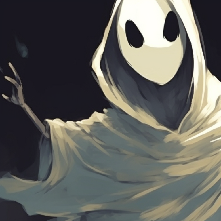Two ghost figures bathed in moonlight, cloaked figures and wispy details. ghost matching pfp halloween theme ideas pfp for discord.