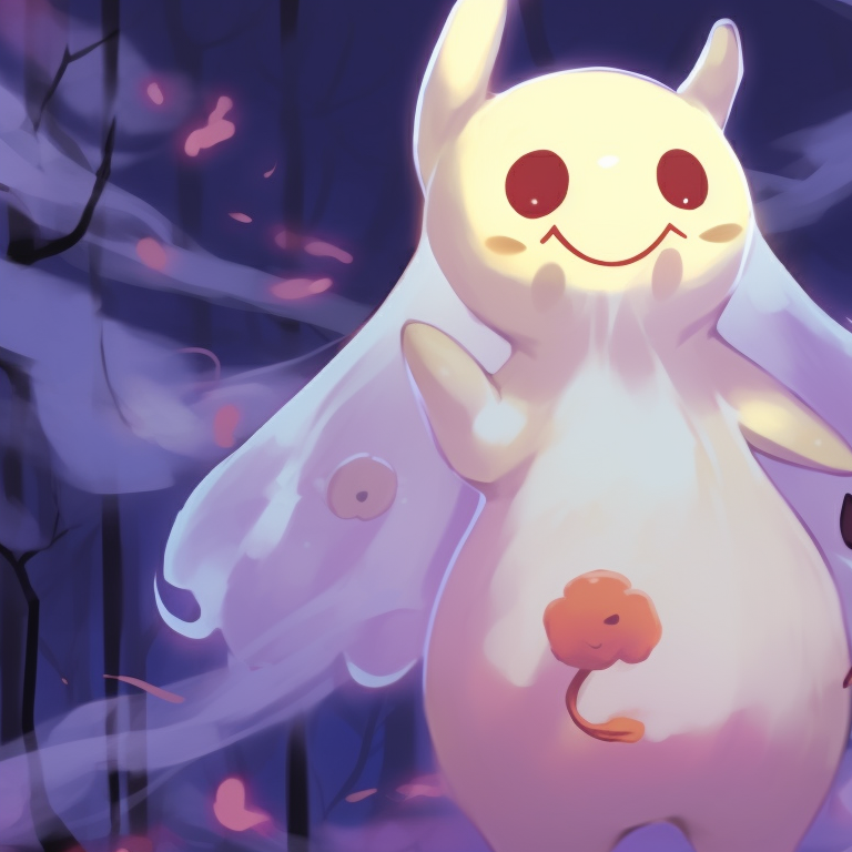 Two evolved forms of the same Pokemon, adorned in Halloween costumes, bright colors and detailed patterns. creative matching pokemon pfp halloween theme ideas pfp for discord.