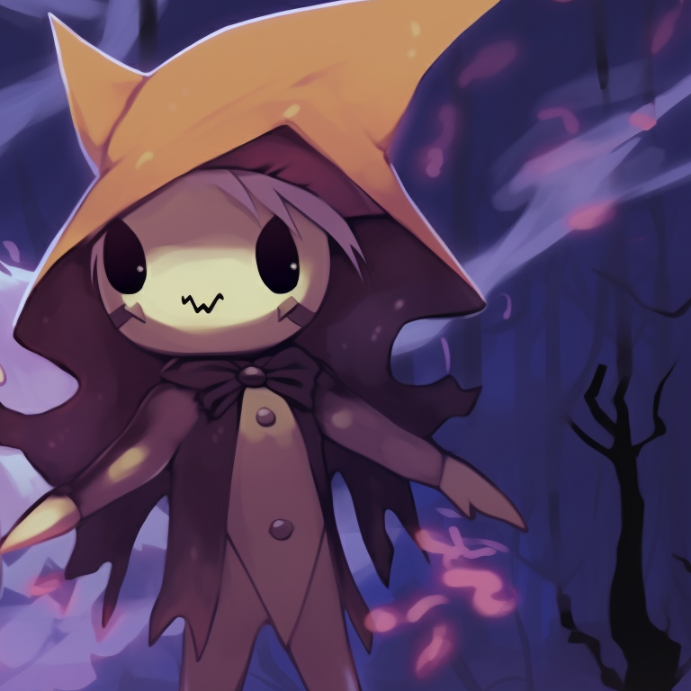 Two evolved forms of the same Pokemon, adorned in Halloween costumes, bright colors and detailed patterns. creative matching pokemon pfp halloween theme ideas pfp for discord.