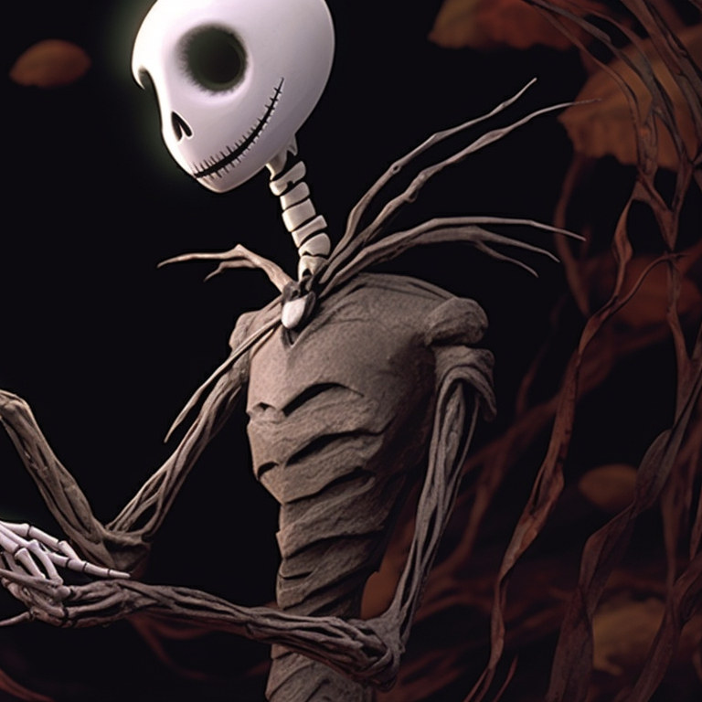 A couple in eerie attire, sharing a loving gaze, the intensity of their expressions mirrored in the glowing, green-lit backdrop. nightmare before christmas halloween theme matching pfp guide pfp for discord.