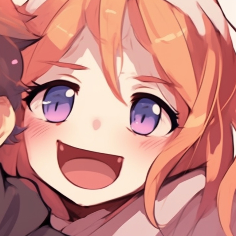 Two characters, possibly siblings, teasing each other with playful grins. matching pfp anime for bffs pfp for discord.