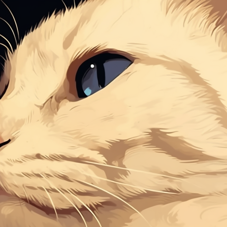 Two cat silhouettes intertwined, created with thick lines and only black and white colors. matching pfp cat images pfp for discord.