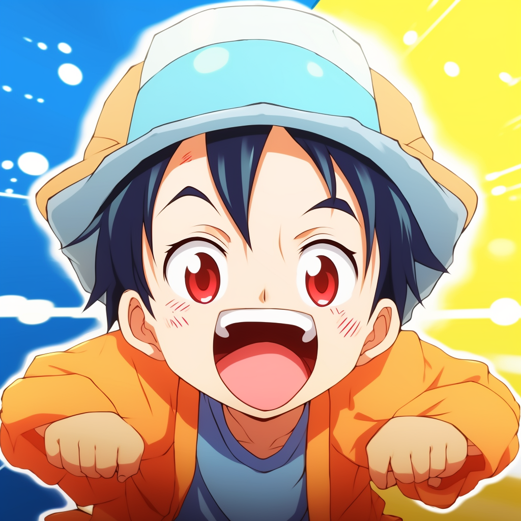 Luffy with wide eyes, funny expression and simplified details. anime meme pfp that tickle your funny bones pfp for discord.