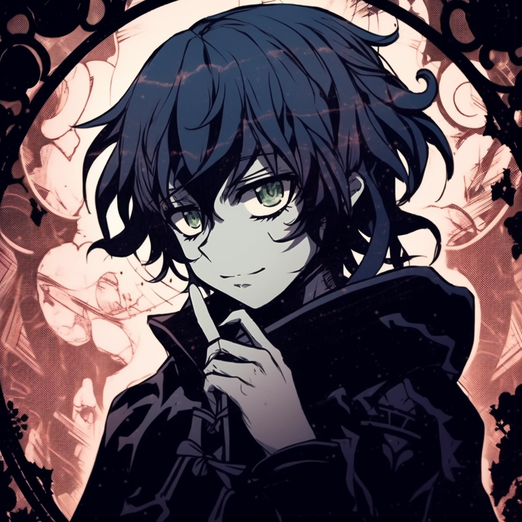 Jellal Fernandes's silhouette detailed with mystic symbols, contrasting colors. manga anime pfp styles pfp for discord.