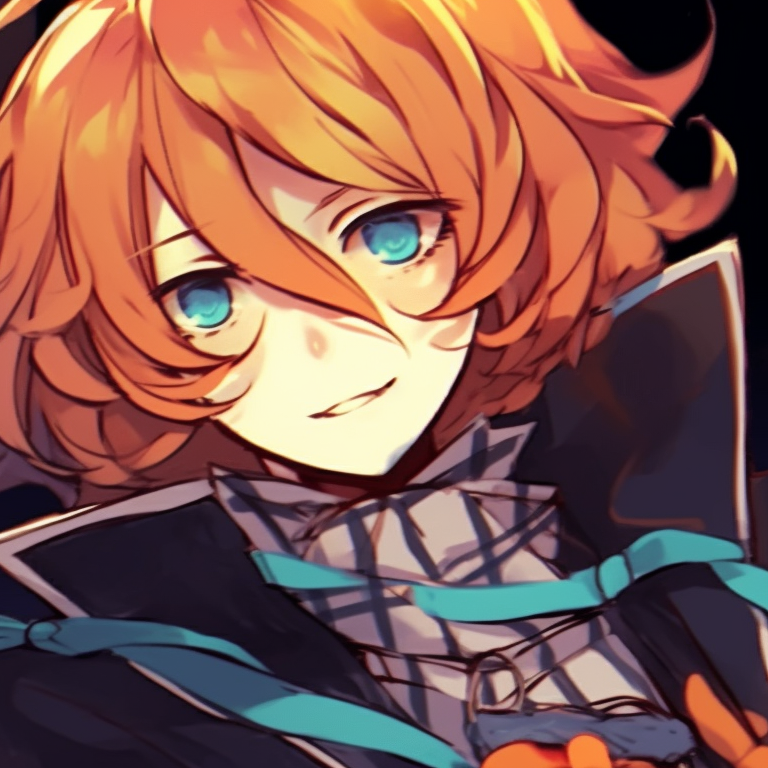 Two characters in Halloween costumes, vibrant colors with Gothic-style art, standing side by side. soukoku matching pfp halloween theme pfp for discord.