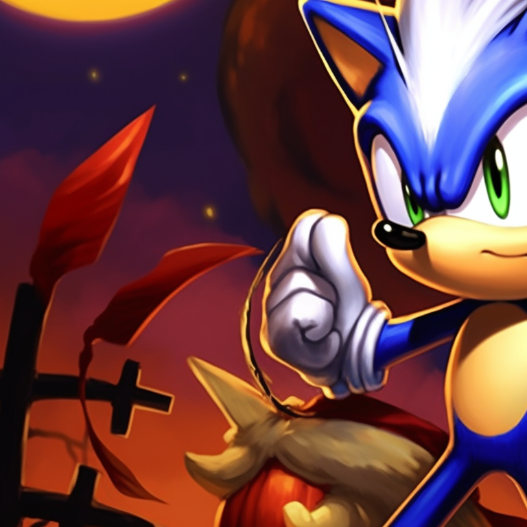 Sonic and Tails sharing a scared look, with a dark background and bold characters. matching sonic and tails halloween pfp pfp for discord.